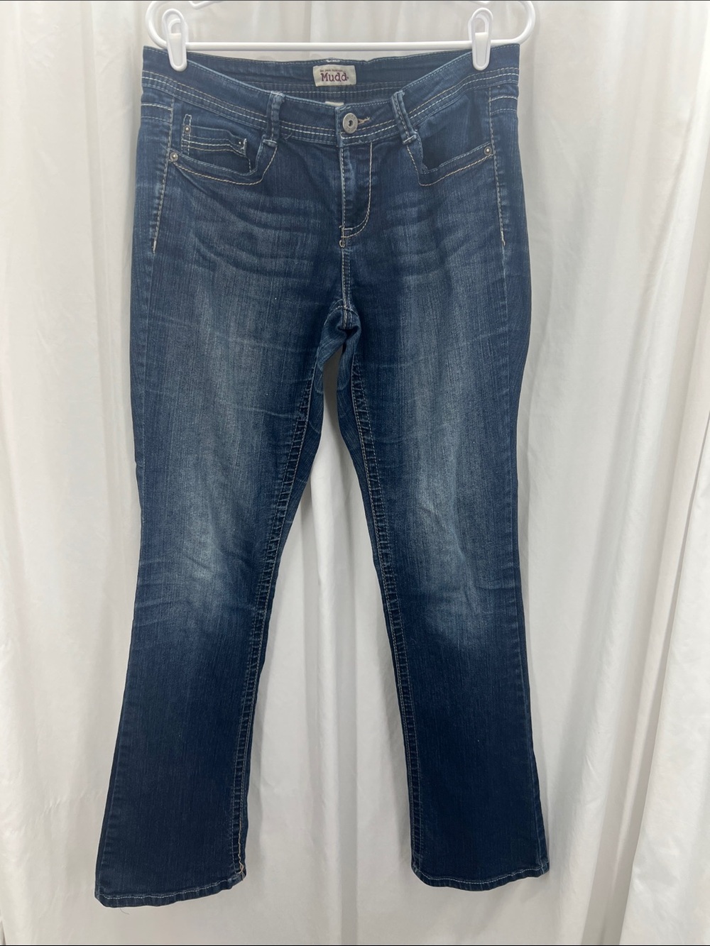 Vintage Mudd Women's Size 11 Dark Indigo Flare Jeans Y2K Stretch Denim